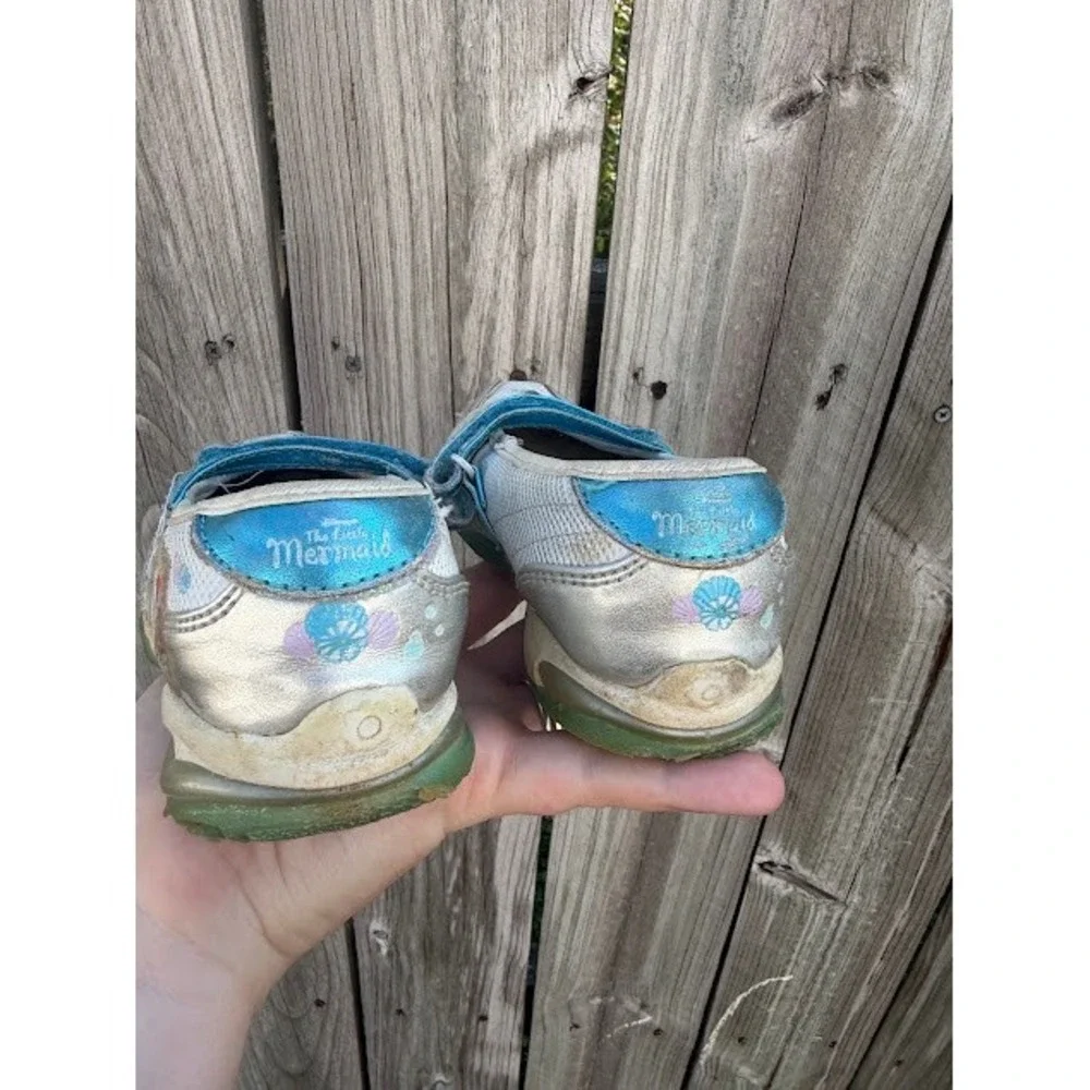 Mermaidcore Disney Little Mermaid Ariel Sneakers 7.5 Silver Blue Mary Jane